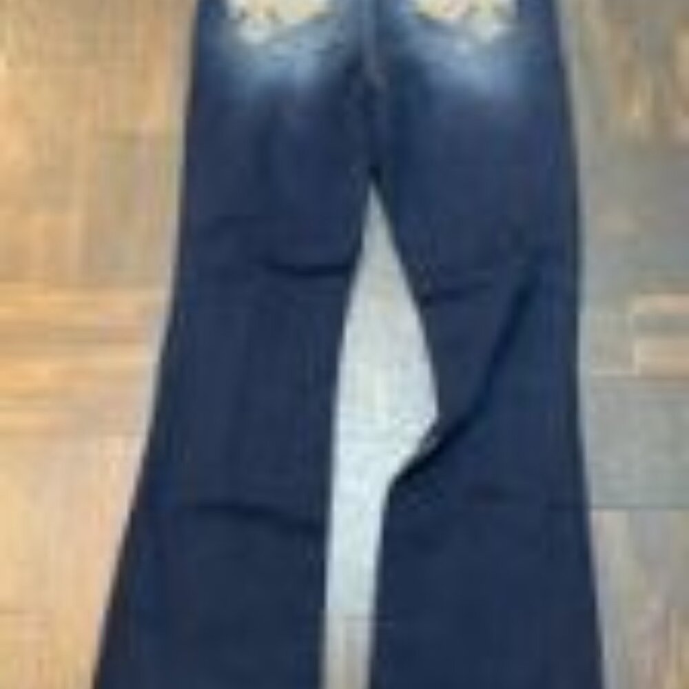 YMI Boot Cut Jeans with Rhinestone Pockets - Picture 3 of 5